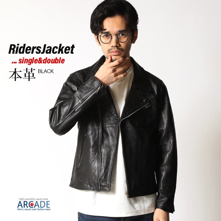 ライダースジャケット メンズ シングルライダース[品番：RQ000004139