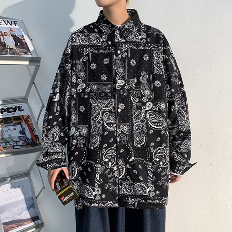 柄シャツ バンダナ柄 長袖[品番：DCTW0003961]｜Decorative