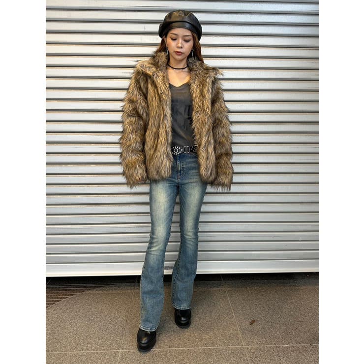 ボリュームフェイクファーコート[品番：EO000006332]｜EGOIST