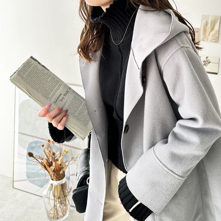 オーバーサイズフードロングコート[品番：GERW0000107]｜GeeRA（ジーラ