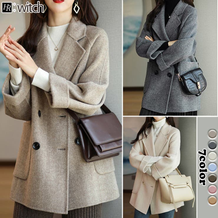 秋冬 新作 チェスターコート スーツ 襟 ダブルブレスト コート[品番