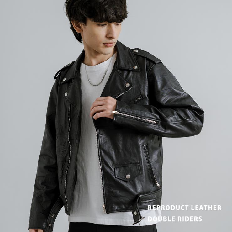 レザージャケット ダブルライダース 本革[品番：OE000007551]｜Rocky