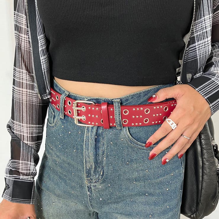 Wハトメスタッズベルト[品番：NHGW0004800]｜non-hedge （ノンヘッジ