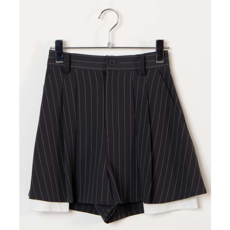 ピンストライプアウトポケットキュロット レディース 春[品番