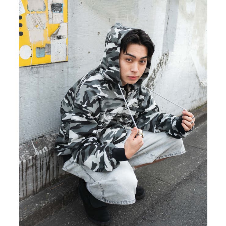 カモフラグラフィックZIPパーカー[品番：WG010093482]｜WEGO【MEN