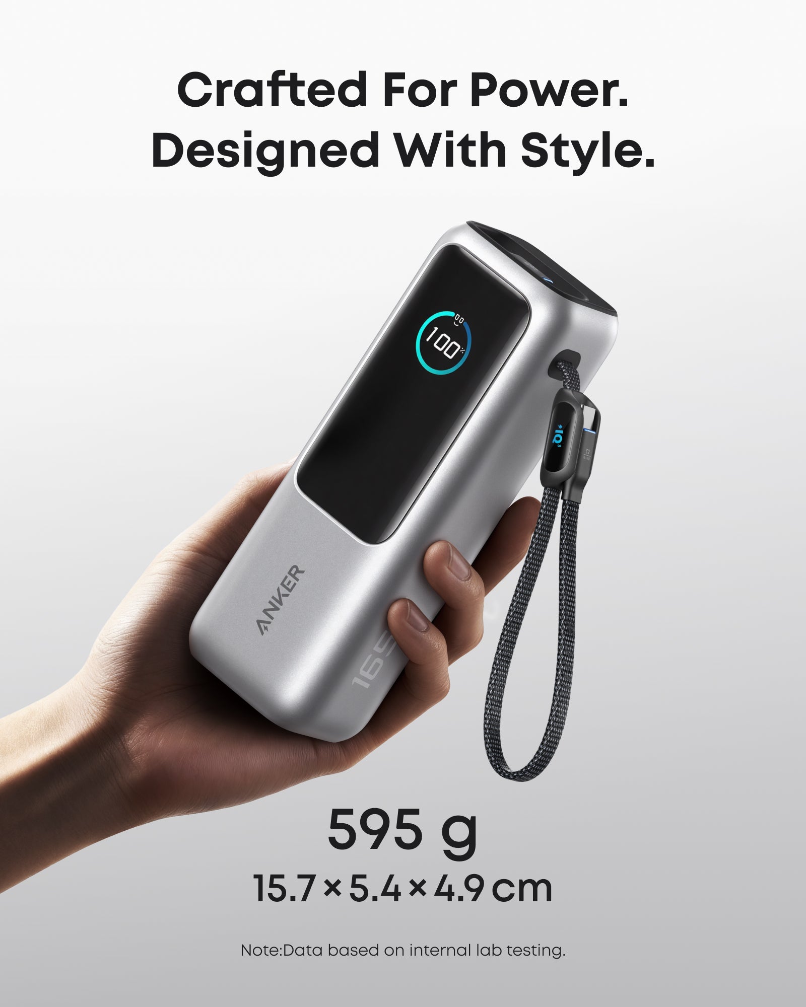 Anker Laptop Power Bank (25K, 165W, Built-In and Retractable