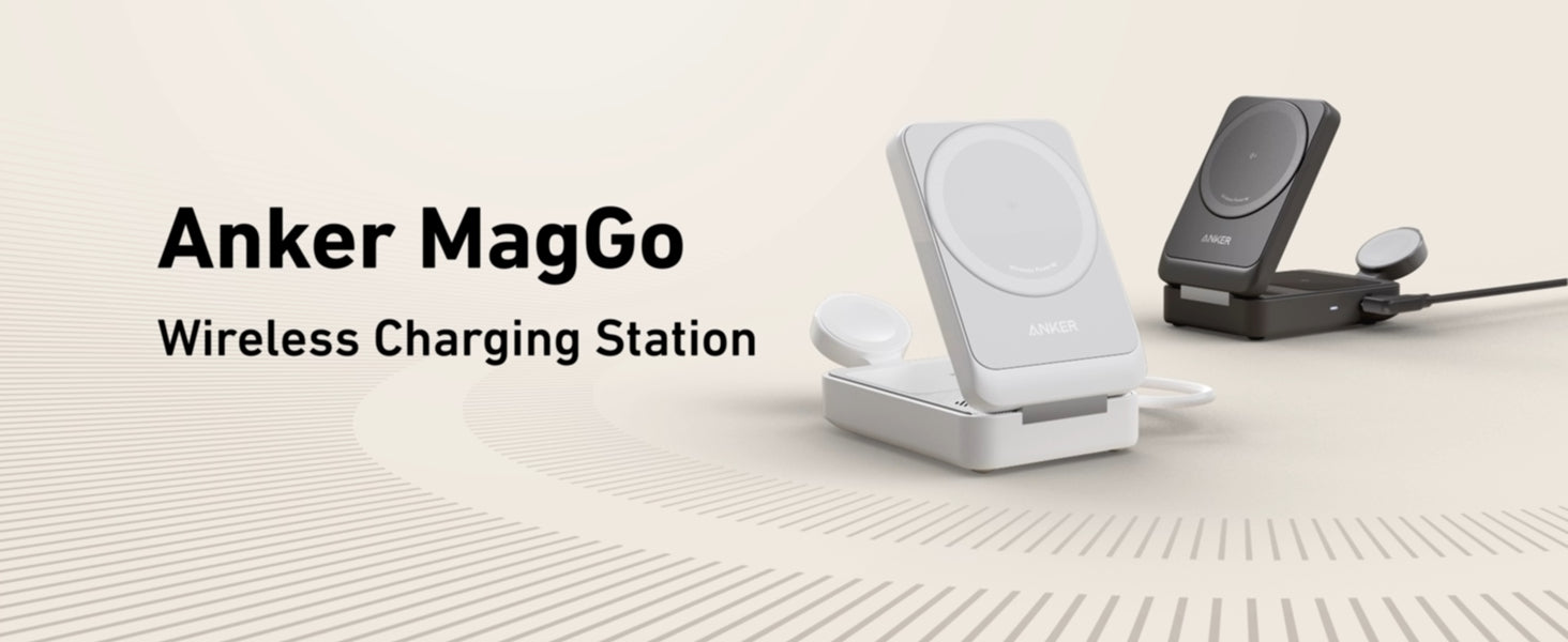 Refurbished Anker MagGo Wireless Charging Station (Foldable 3-in-1