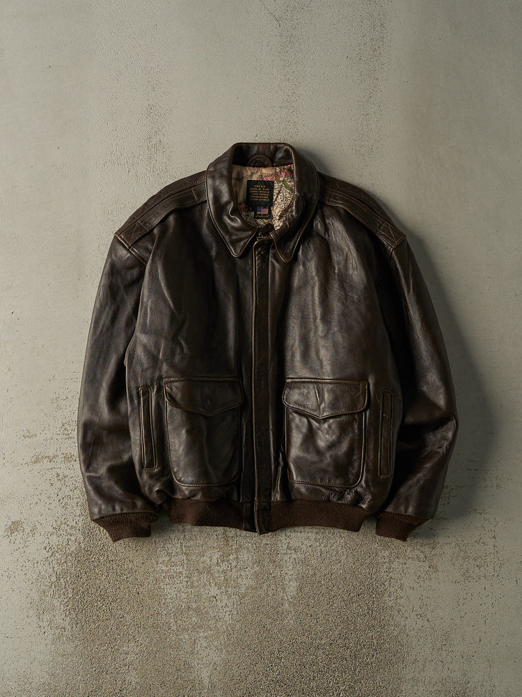 Vintage Y2K Brown Arizona Jean Co Leather Jacket (XL) – Rebalance