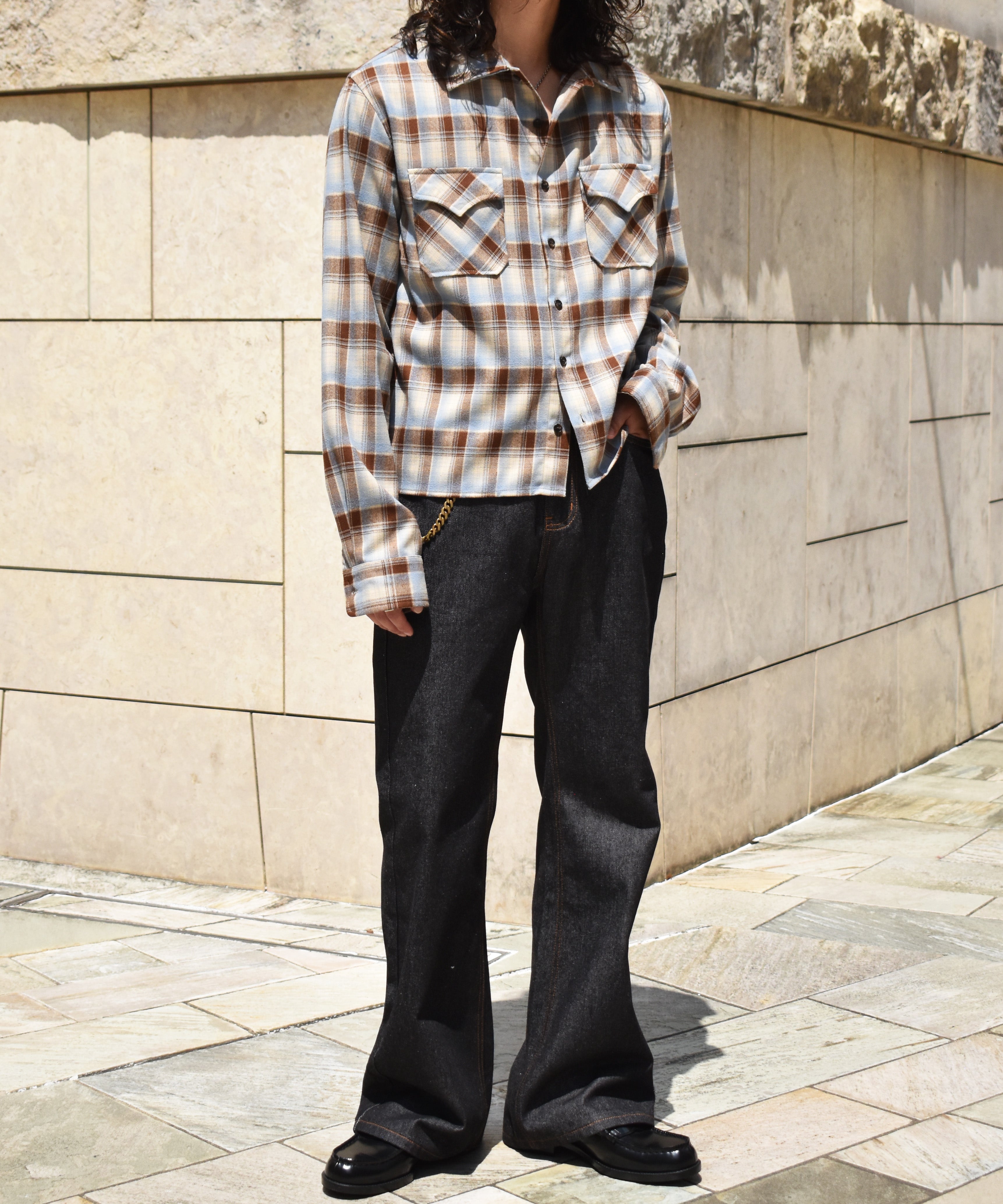 ウエスタンシャドーチェックシャツ[Light Blue] – Noen