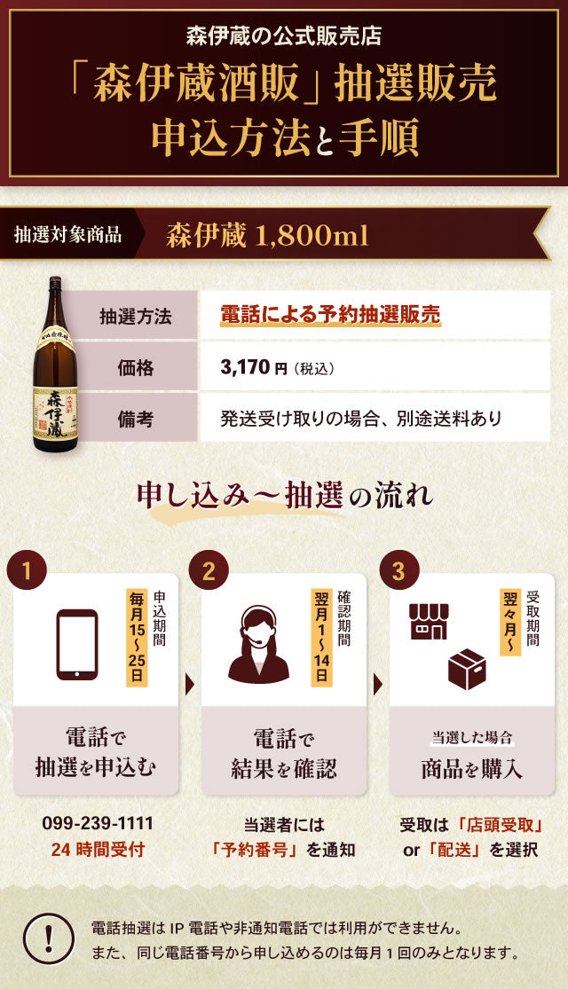 森伊蔵の抽選倍率・裏ワザ当たる方法は？高島屋・山形屋・電話申込方法