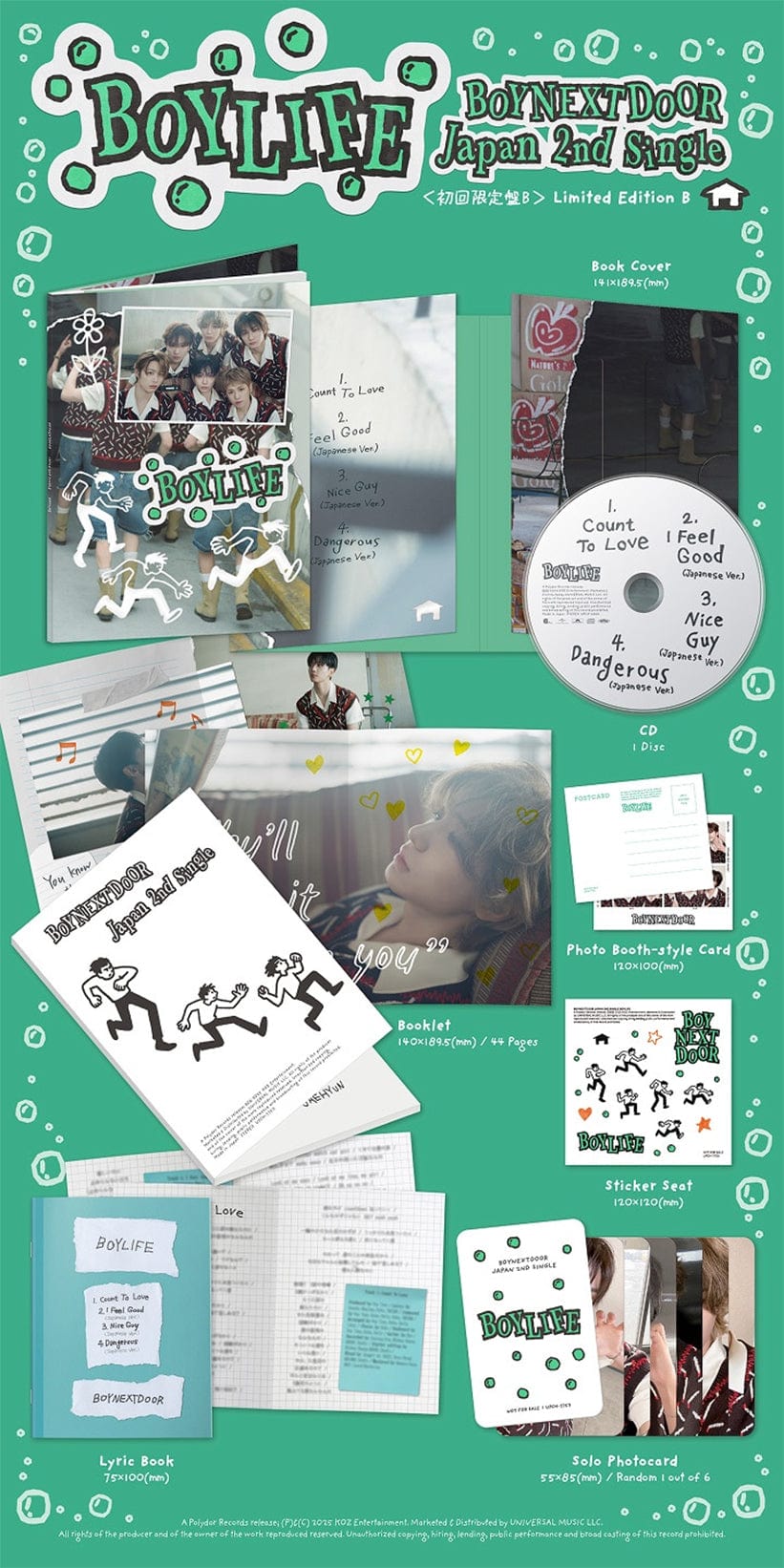 BOYNEXTDOOR - JAPAN 2nd Single BOYLIFE Limited Edition B