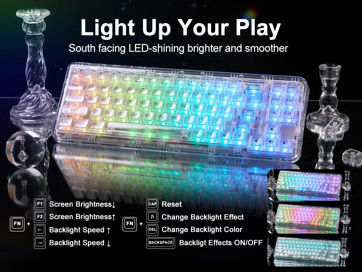 YUNZII X71 Transparent Keyboard: A Sleek, Clear Masterpiece for