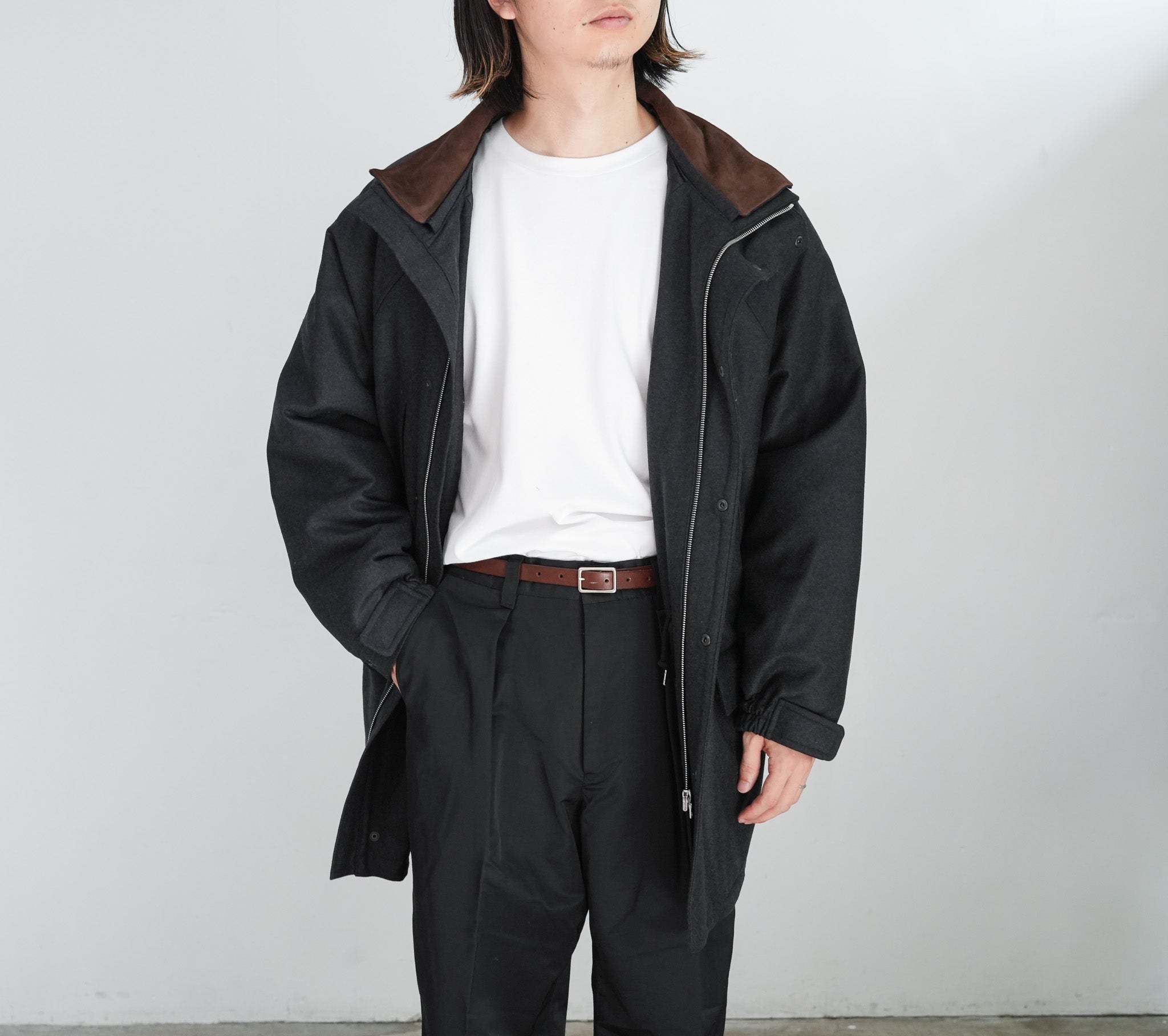 AURALEE WOOL FULLING FLANNEL PADDED OVER BLOUSON – Chum!