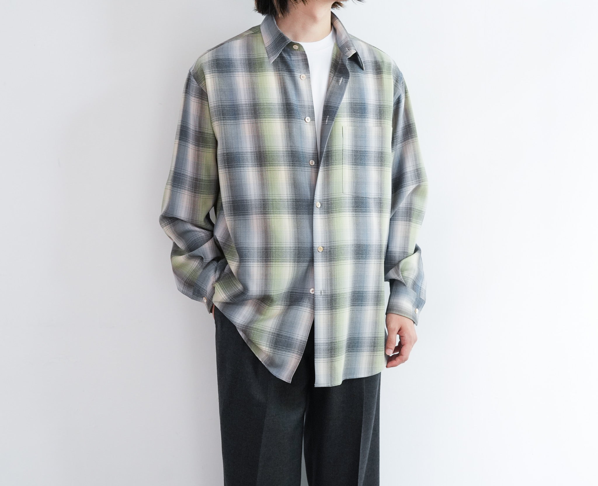 AURALEE SUPER LIGHT WOOL CHECK SHIRT – Chum!
