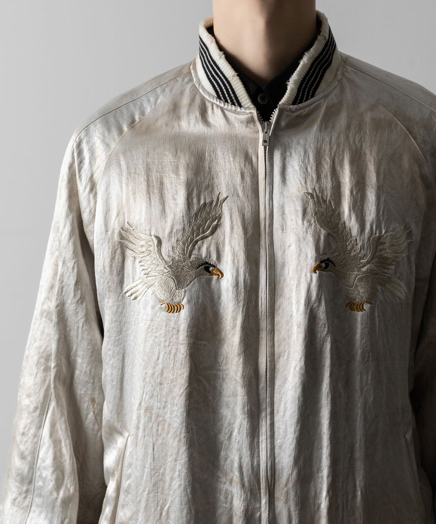 KEITAMARUYAMA × ssstein | VINTAGE SATIN / VELVET REVERSIBLE ZIP