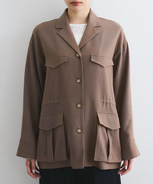 VIS(ビス) / 【防シワ】リネンライクミリタリーシャツジャケット