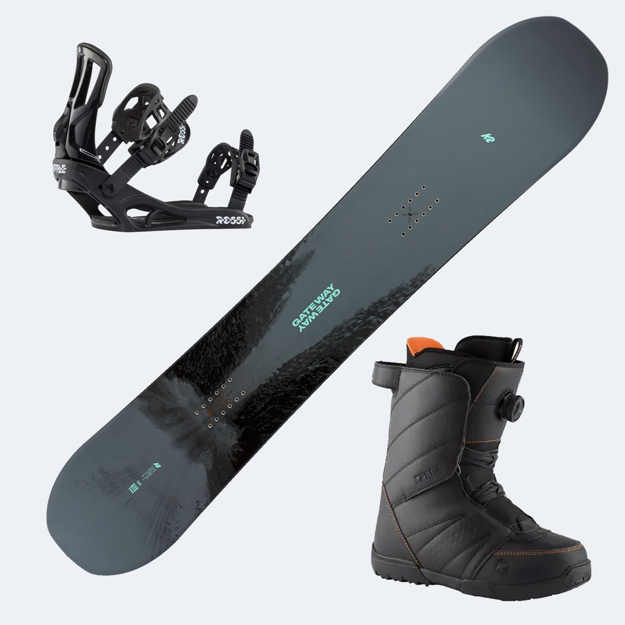 2026 K2 Gateway Snowboard with Rossignol Crank Boa H4 Boots And