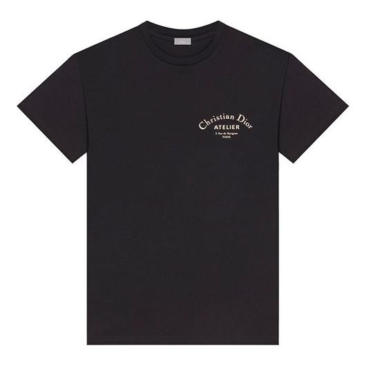 DIOR Christian DIOR Atelier Logo Crewneck Unisex Black