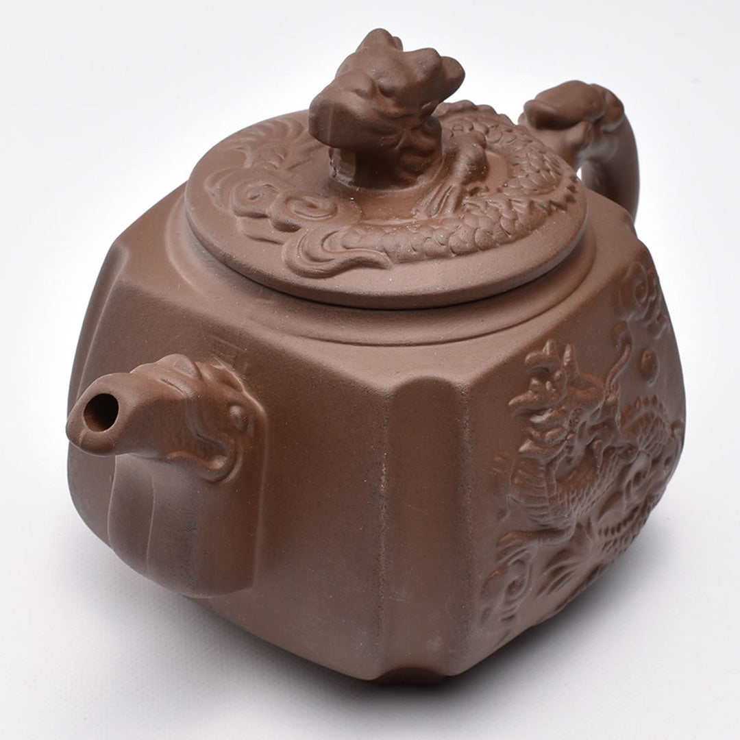 四方龍鳳壺・紫砂風中国急須｜中国茶器の通販・天香茶行