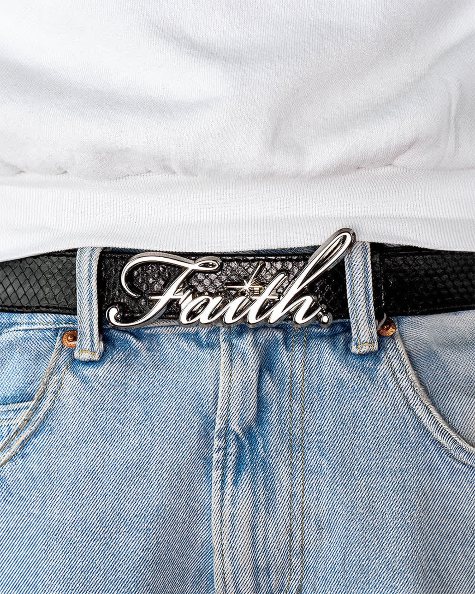 Faith By Luis | Chrome Faith Belt | Belts | Complex Shop