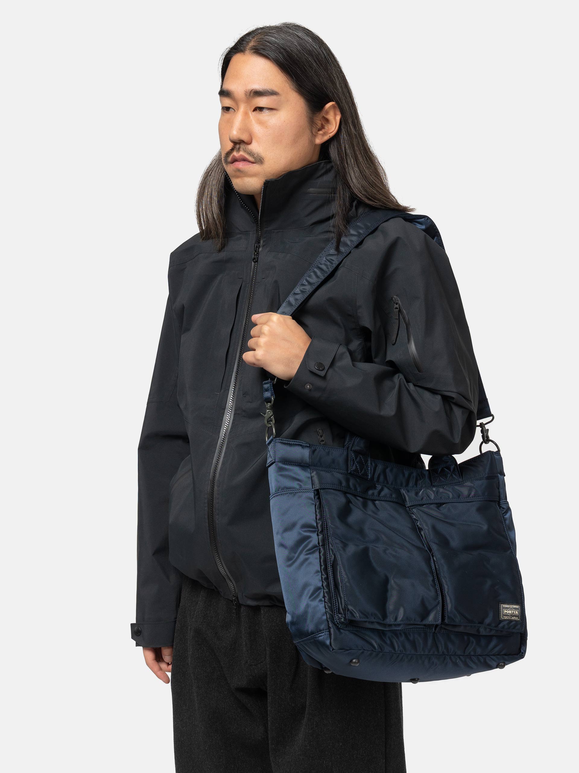 PORTER TANKER Tote Bag (L) Iron Blue | HAVEN