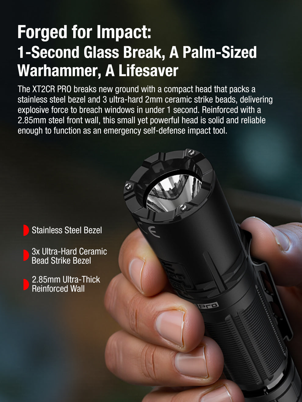 KLARUS XT2CR PRO 2025 Superior Performance Compact Tactical Flashlight