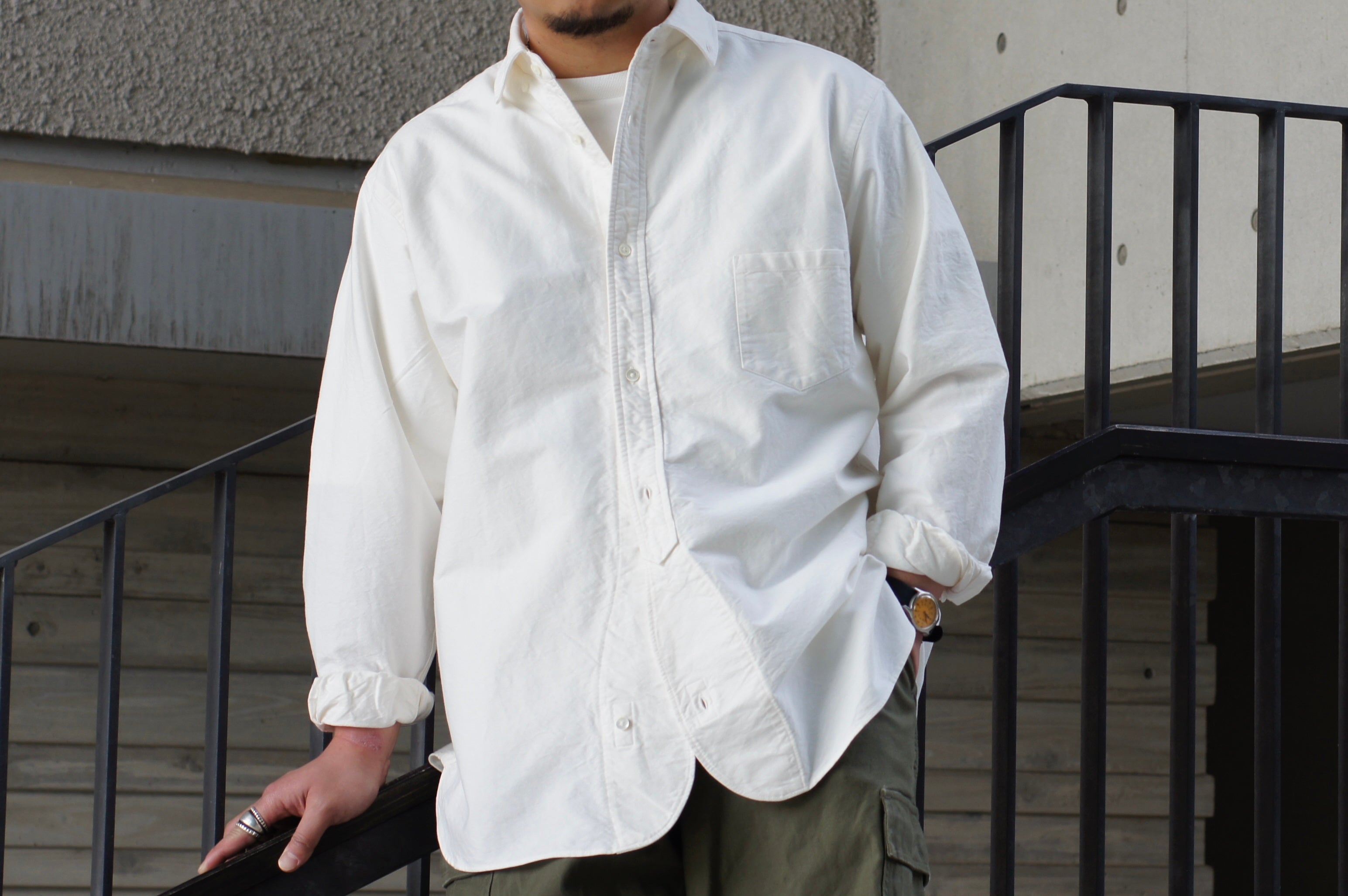 定番の新境地》BRITISH OFFICERS SHIRT - TYPE2 OX – ナイジェル