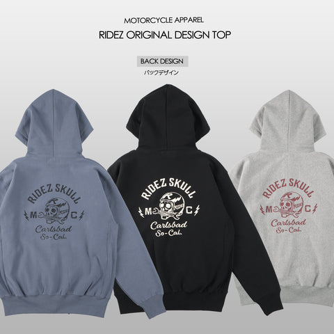 RIDEZ SKULL MC ZIP PARKA 12oz 厚手スカル ジップパーカー RHD04