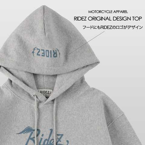 RIDEZ SKULL MC ZIP PARKA 12oz 厚手スカル ジップパーカー RHD04