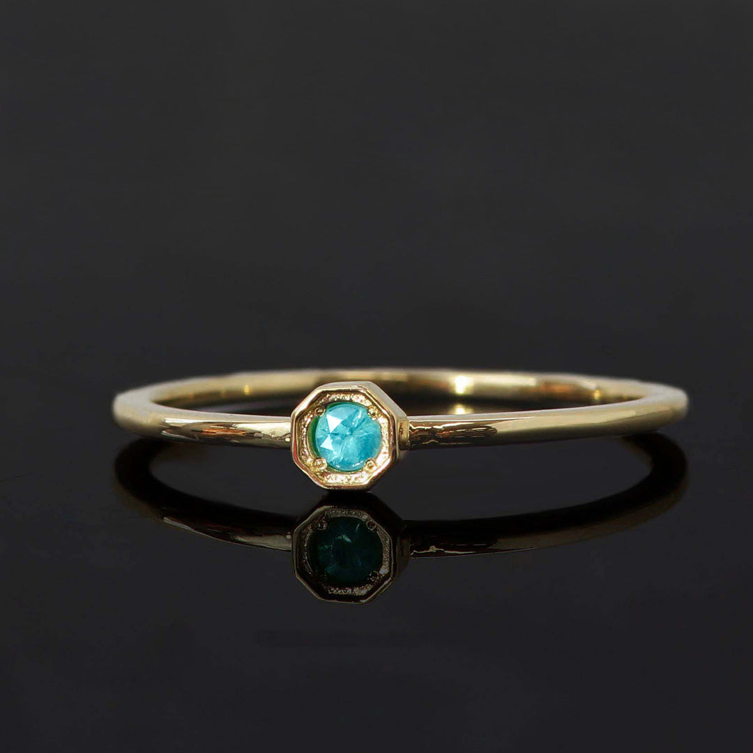 ビズー公式】パライバ トルマリン K18(18金) リング アン | 希少石