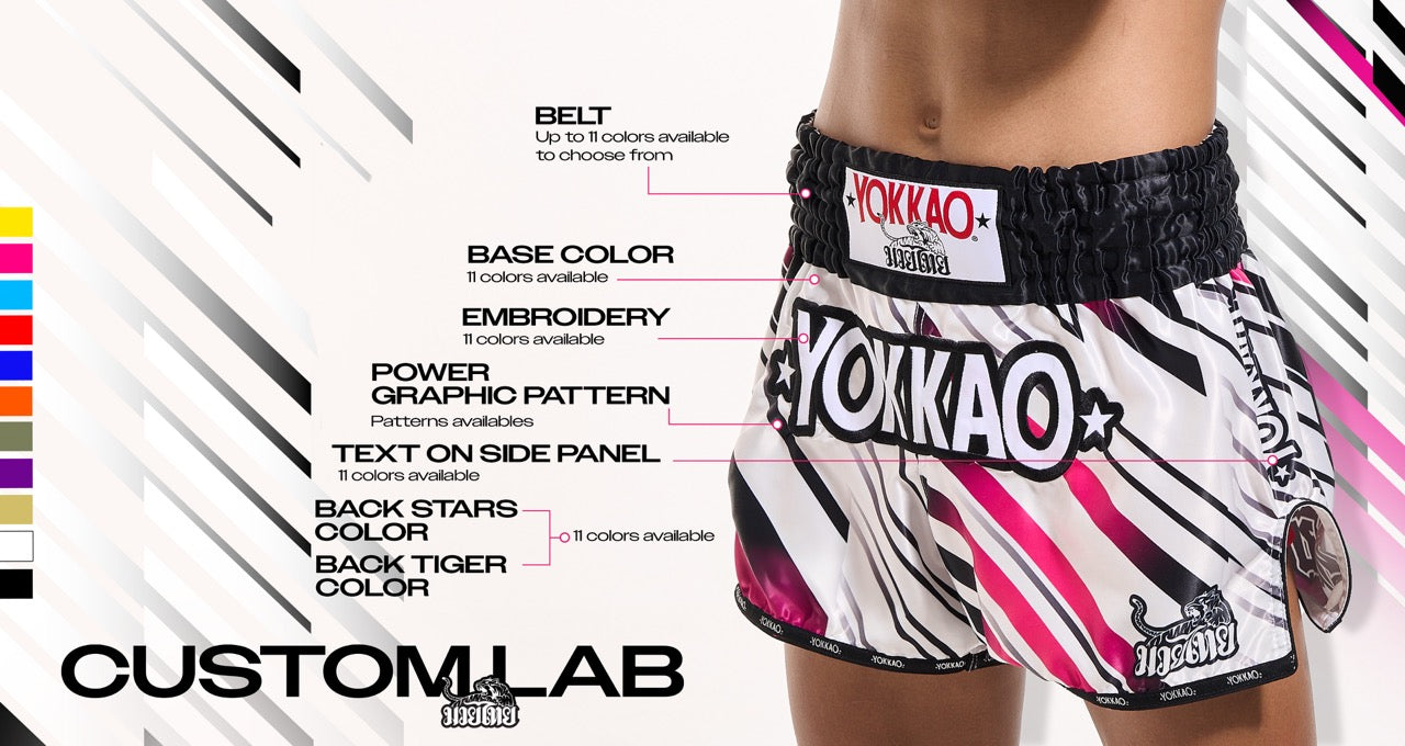 YOKKAO Power Custom Shorts – Design Your Own Muay Thai Shorts from