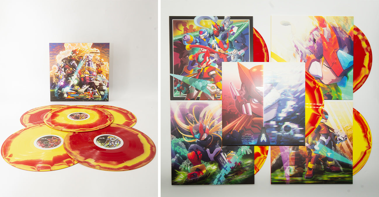 The sleeve art of the Mega Man Zero/ZX vinyl box set – Laced Records