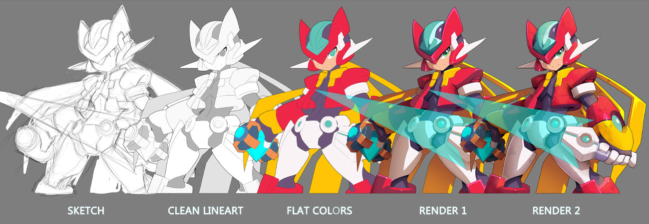 The sleeve art of the Mega Man Zero/ZX vinyl box set – Laced Records