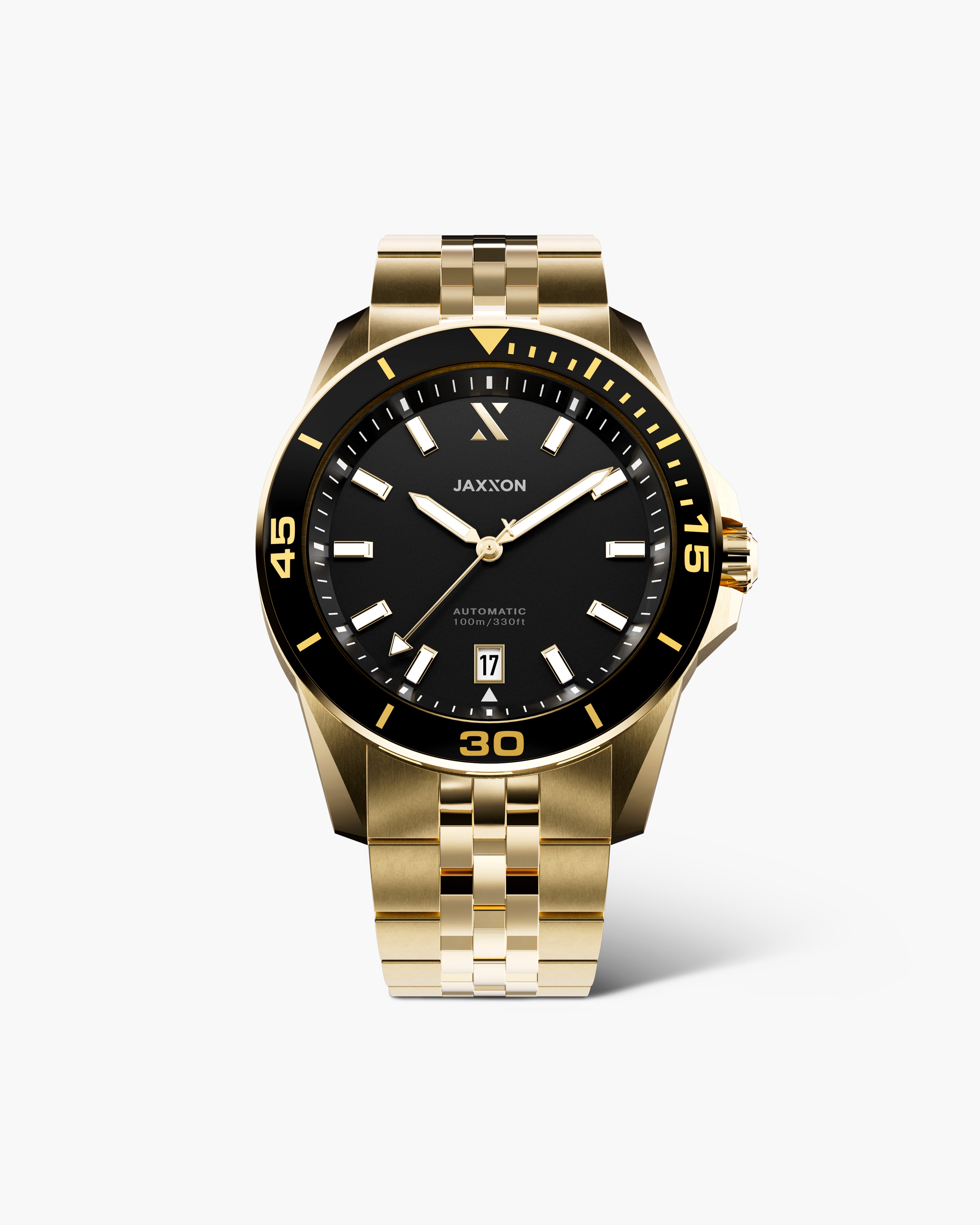 JX2 Dive Automatic Watch - Silver/Black - JAXXON