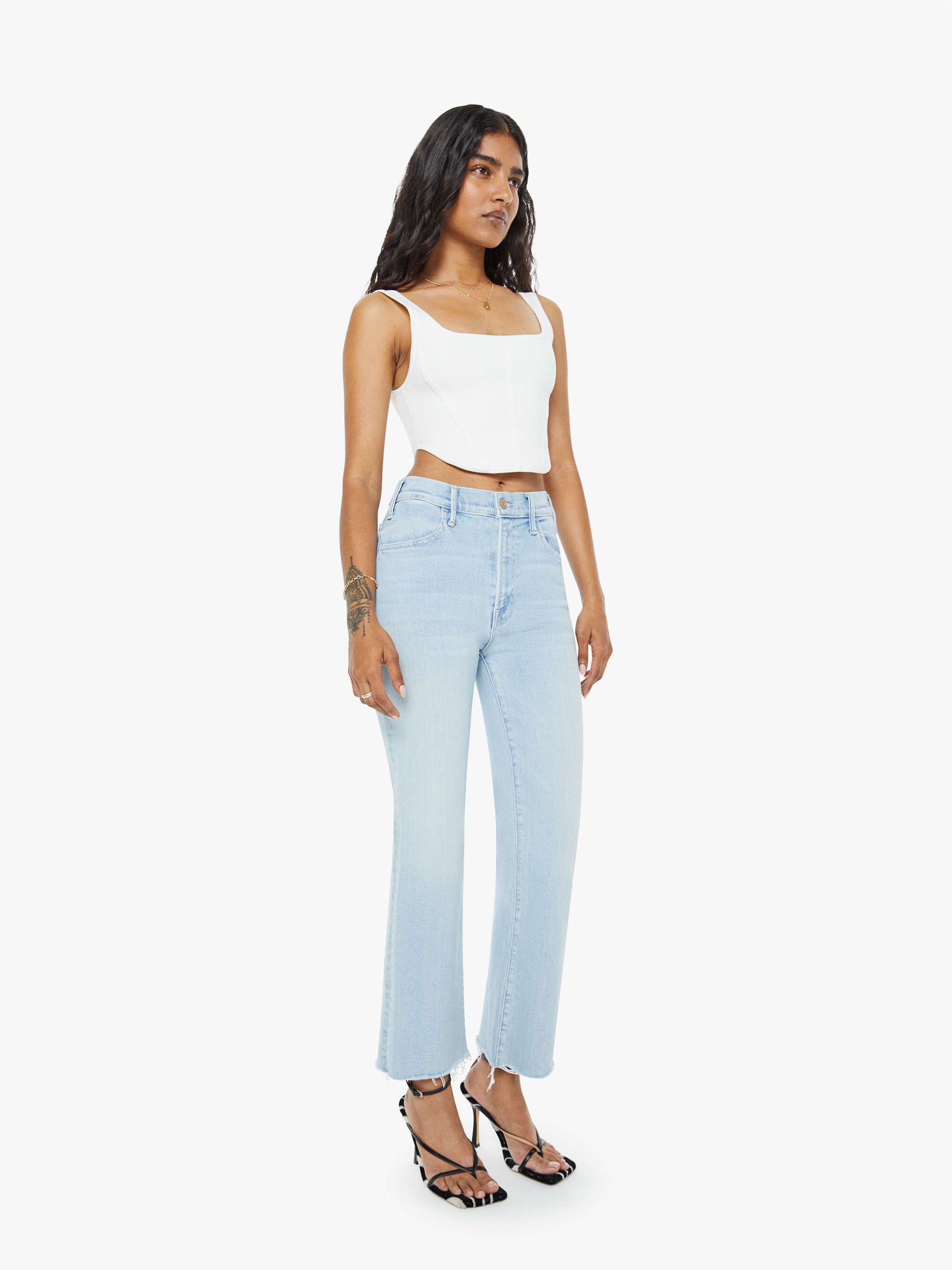 The Insider Crop Step Fray - Out Of The Blue | MOTHER DENIM