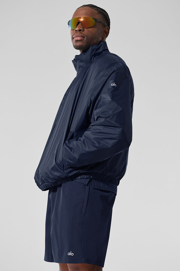 Latitude Light Weight 1/2 Zip Pullover Jacket - Navy | ALO
