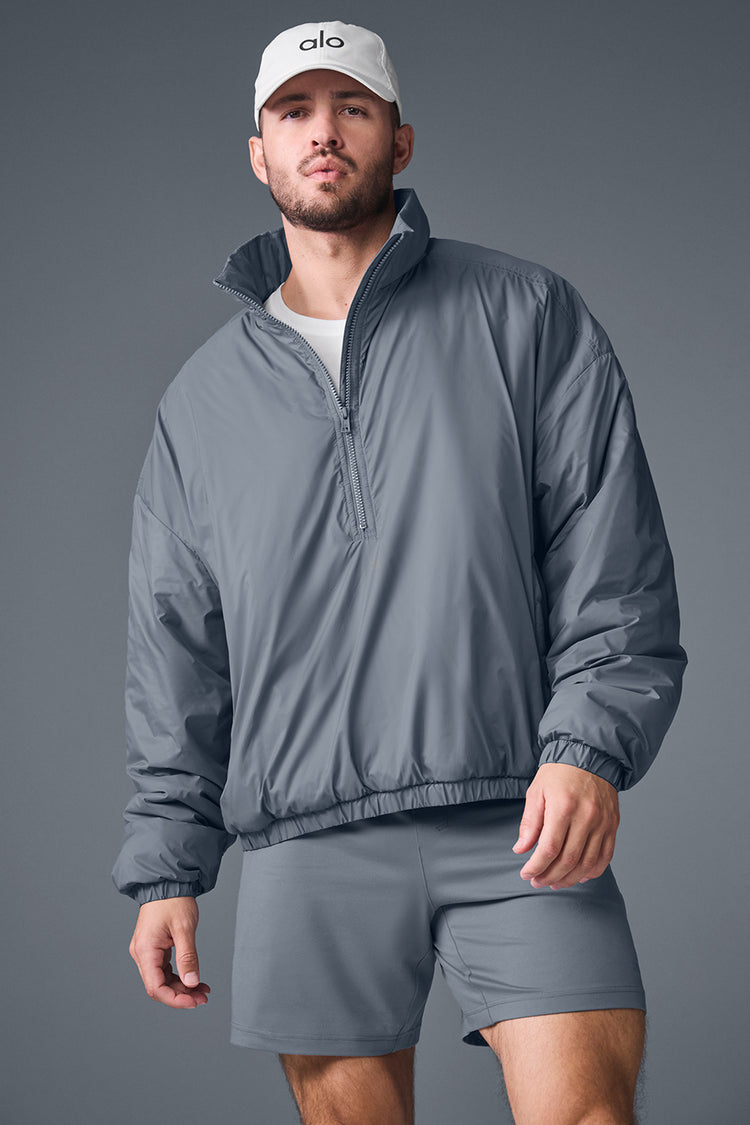 Latitude Light Weight 1/2 Zip Pullover Jacket - Steel Grey | ALO