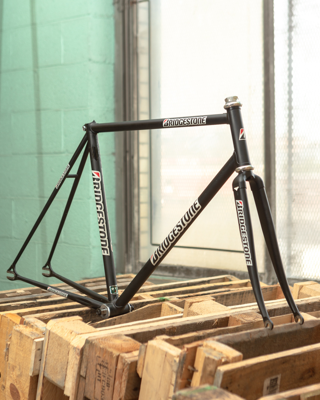 NJS Bridgestone Track Frame 51.5cm Black - C&L Cycles