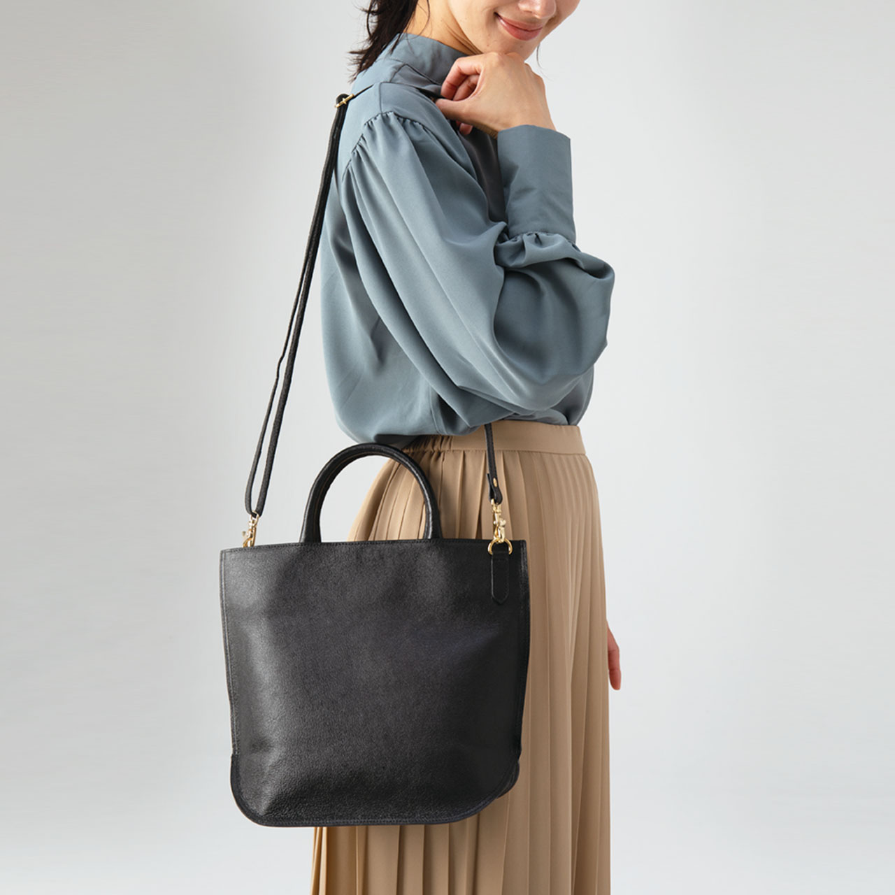 AW.Leather 2wayトート ブラック