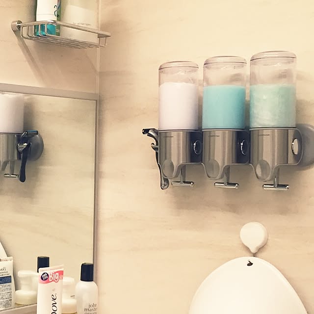 simplehuman ウォールマウントポンプ 444ml×3 トリプル BT1029 - 通販