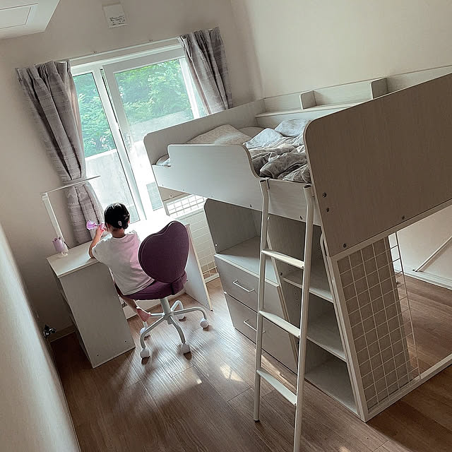 ニトリ ロフトベッド(デニッシュ25 デスクライト付きWW/WH) - 通販