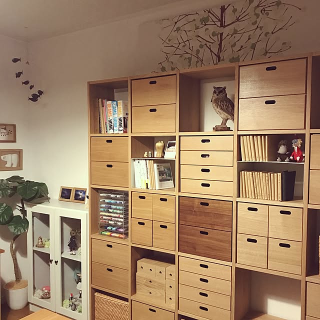 無印良品 スタッキングシェルフセット・5段・オーク材 幅122×奥行28.5