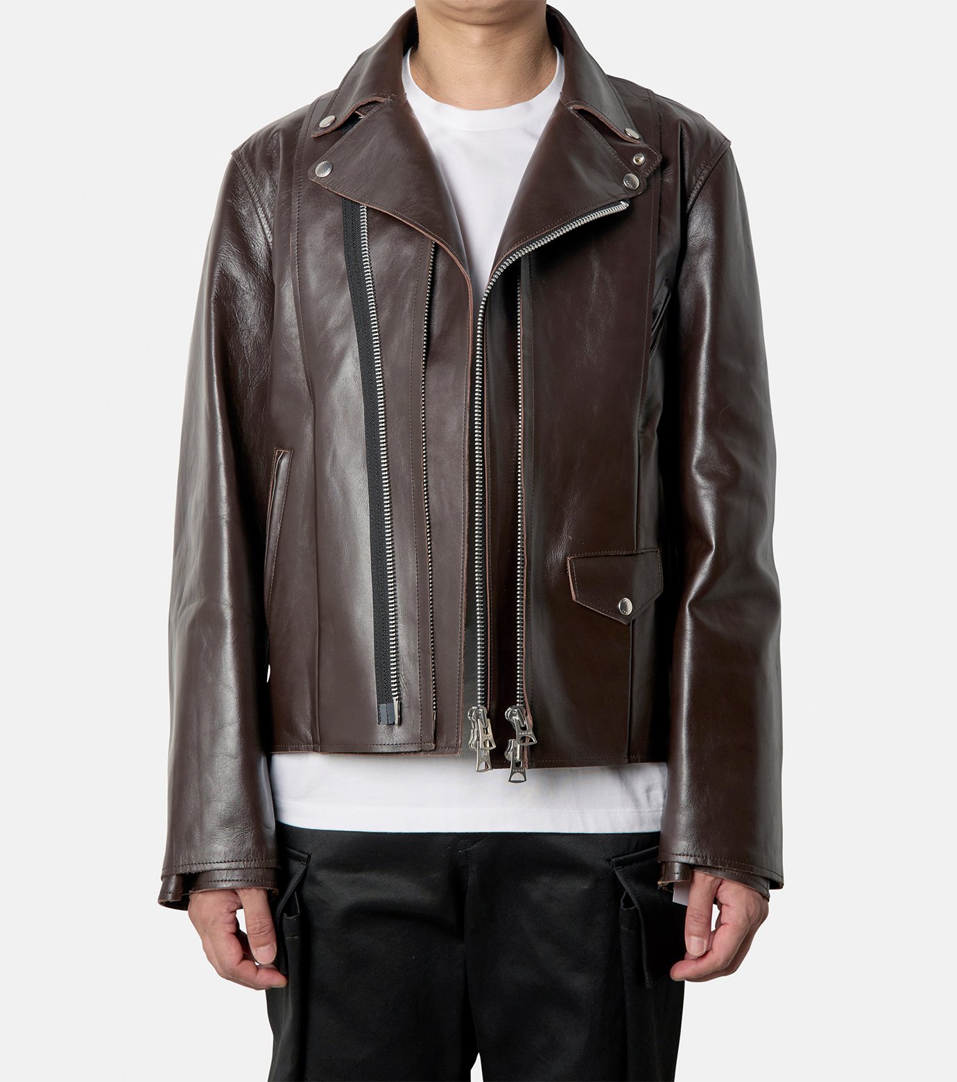 サカイ - sacai | Leather Jacket-Brown-1の通販 | RESTIR リステア