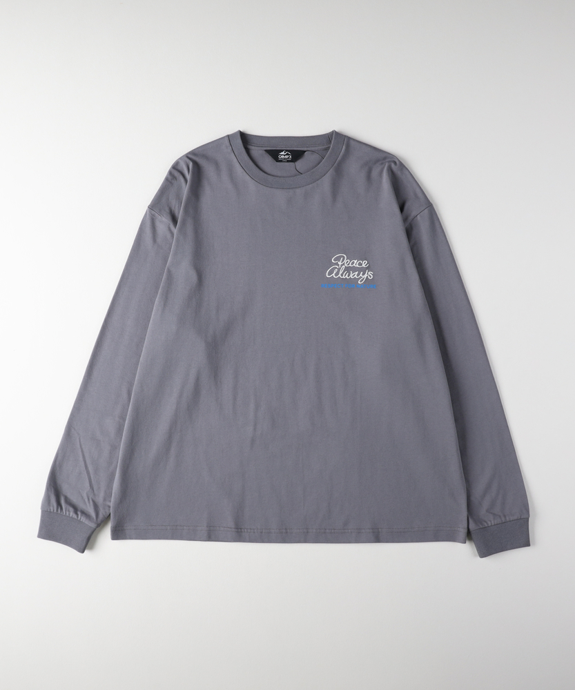 胸ロゴ刺繍ロングスリーブTシャツ(M ホワイト): トップス｜Right-on