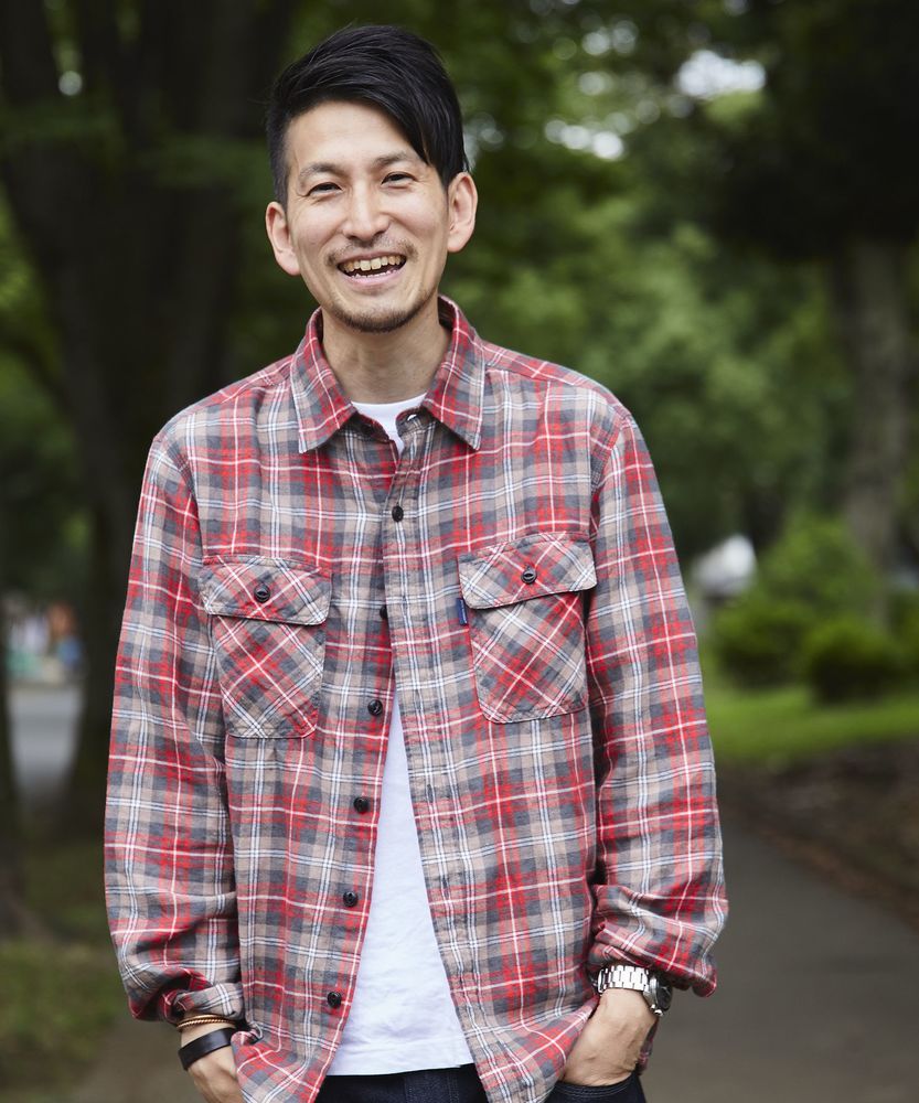 ウインターリネンワークチェックシャツ メンズ(S レッド＊ネイビー