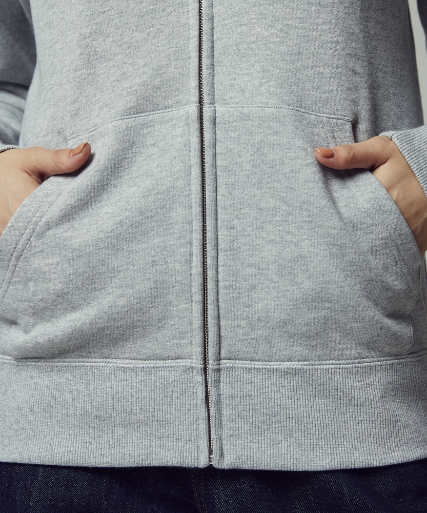 無地スウェットジップパーカー ウィメンズ(S グレー): トップス｜Right