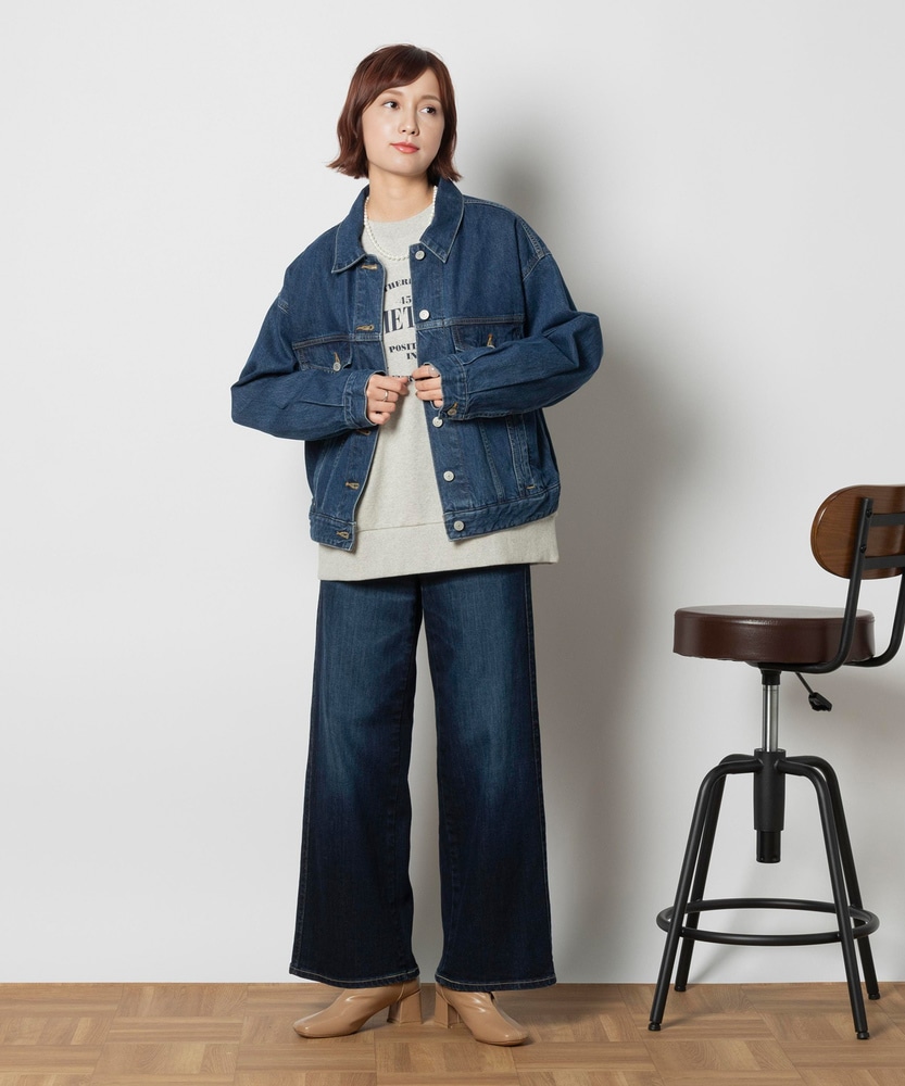 LISA」セミワイドパンツ【自宅で試着、返品送料無料】(25 濃色