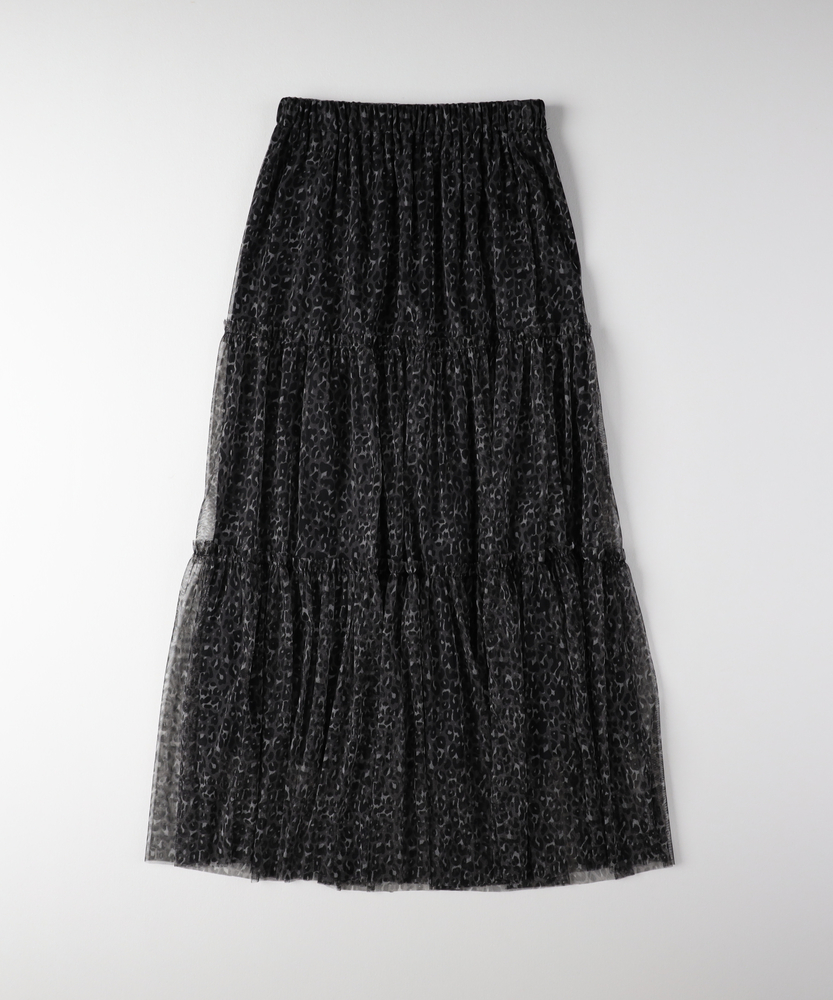 レオパード柄チュールスカート(M ブラウン): スカート｜Right-on公式