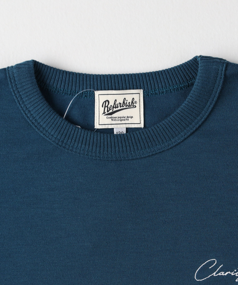 フェイクレイヤードスウェットプルオーバー(130 グリーン): トップス