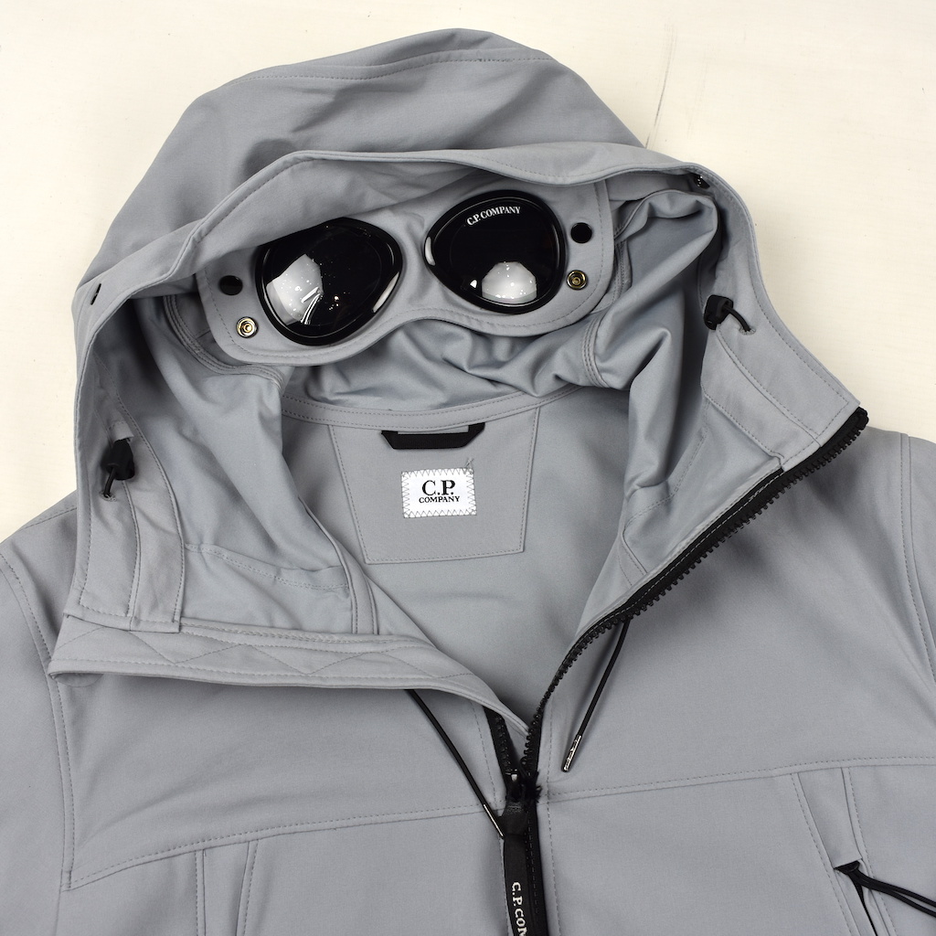 C.P. Company grey shell-r mille miglia goggle hood jacket - Archivio85